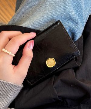 벨라 포켓 카드지갑 블랙 [소가죽]