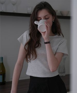 Waffle Half Sleeve T-Shirt [Oatmeal]