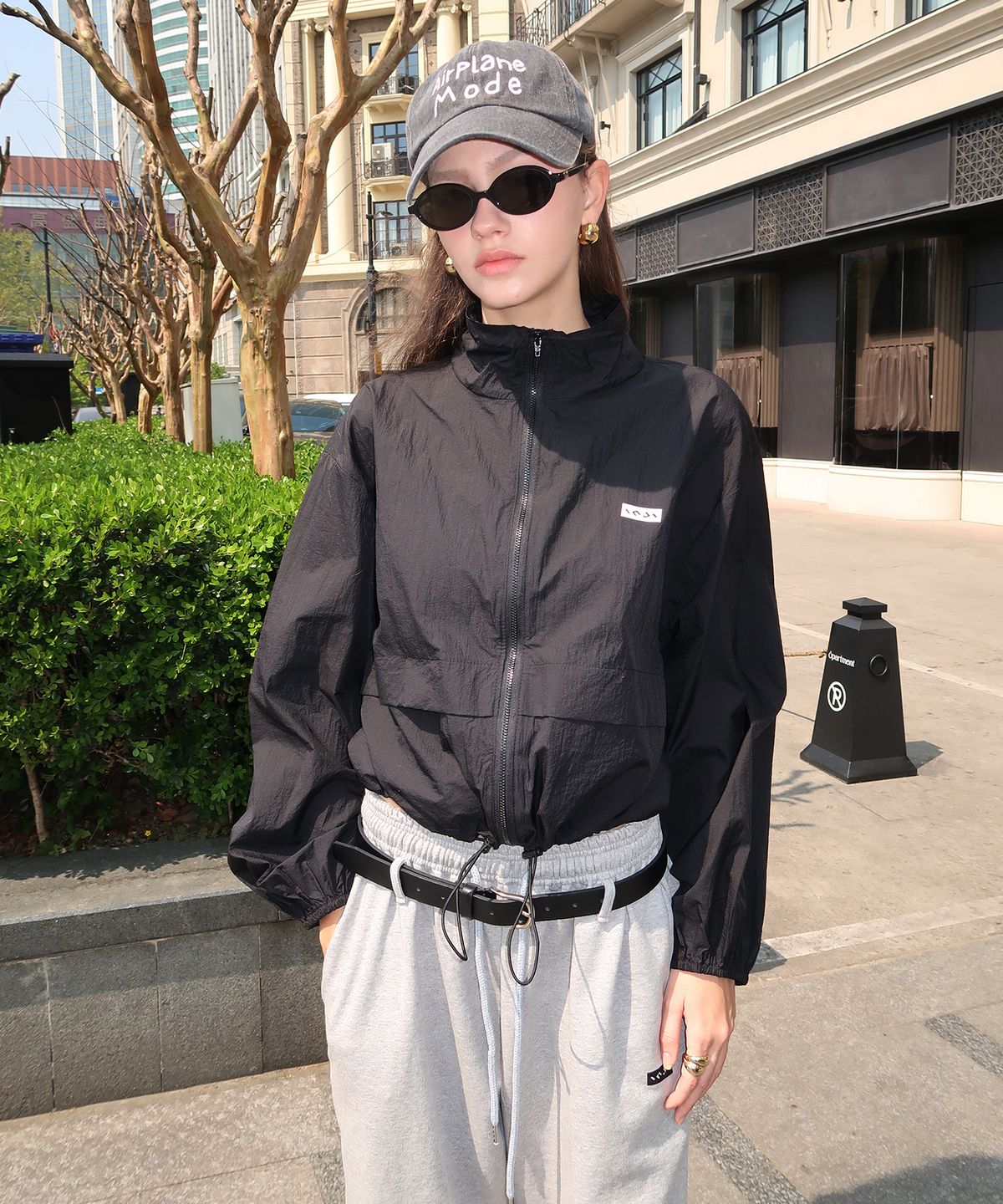 인지액티브(INJIACTIVE) Nylon String windbreaker 블랙