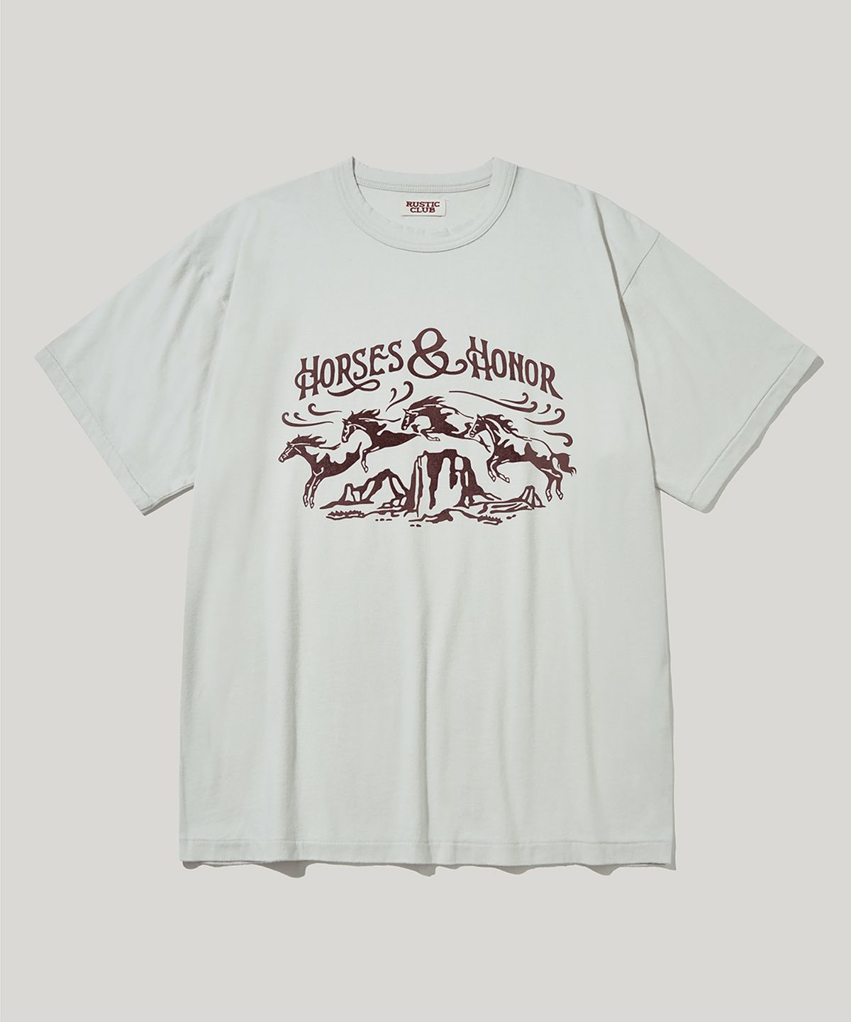 러스틱클럽(RUSTICCLUB) VINTAGE INSPIRED H&H T-SHIRT_LIGHT GREY