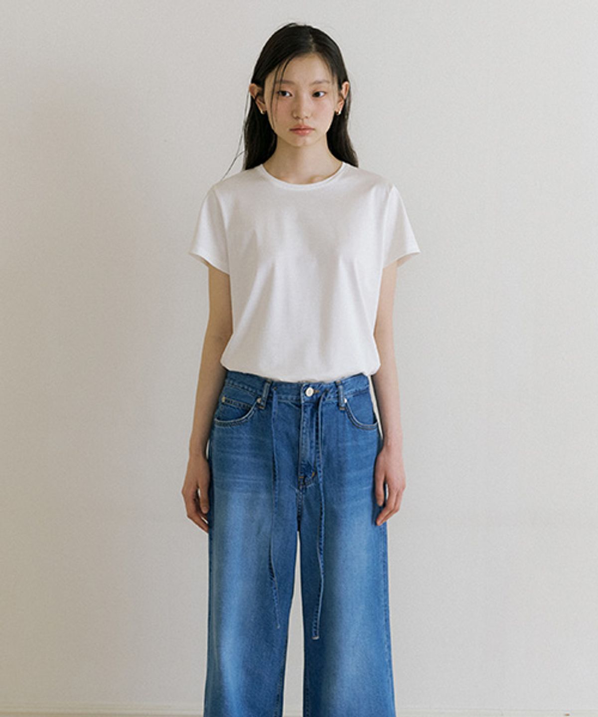 링서울(LINGSEOUL) essential silket t-shirts-ivory