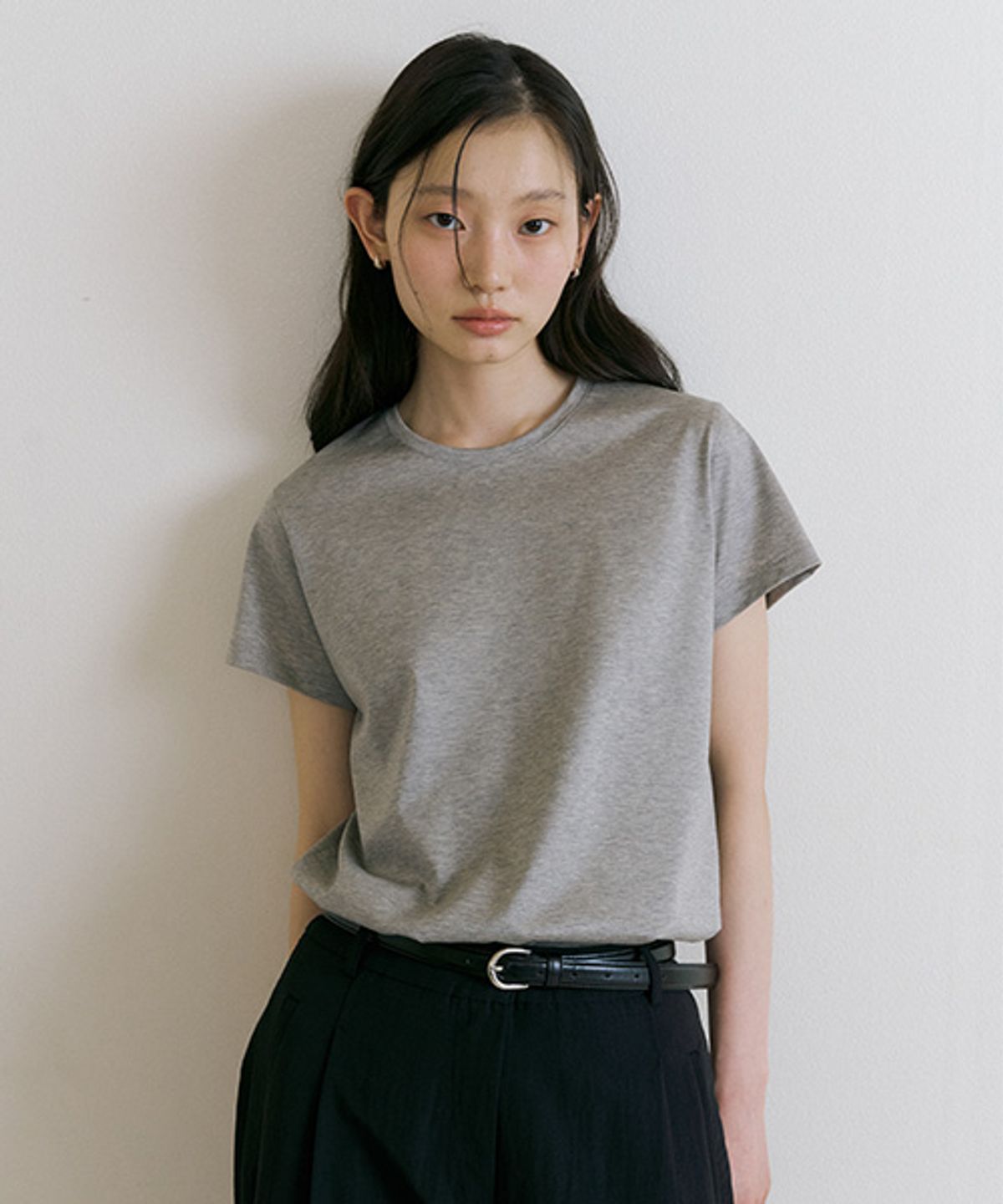 링서울(LINGSEOUL) essential silket t-shirts-melange