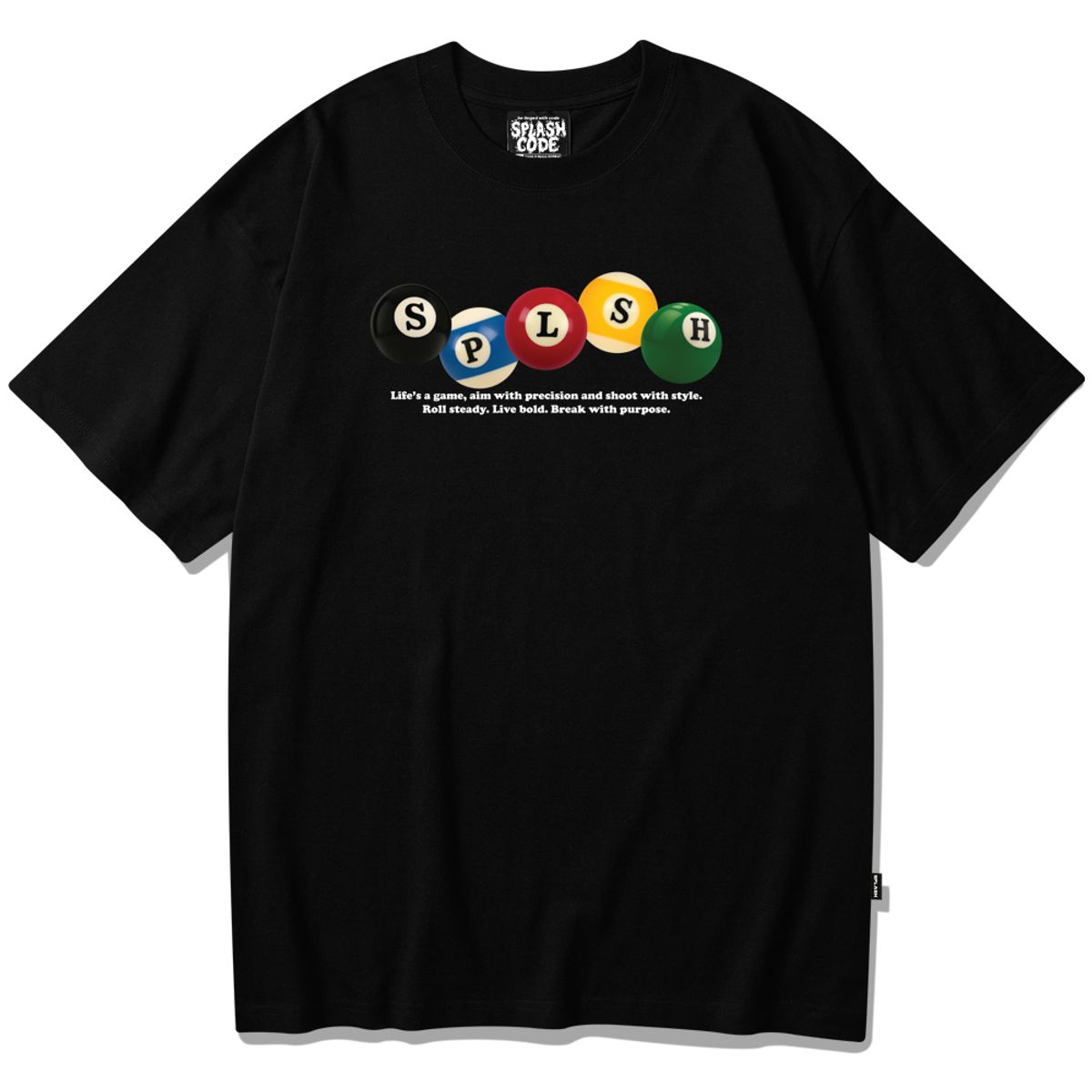 스플래시코드(SPLASHCODE) 반팔 티셔츠 블랙 - 빌리어즈(Billiards)
