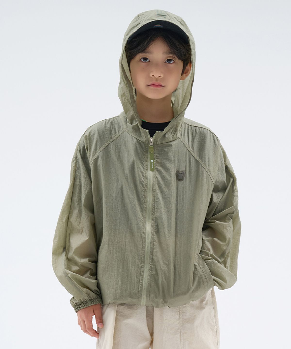 라이프워크 키즈(LIFEWORK KIDS) 키즈) 나일론 시스루 후드 바람막이 자켓