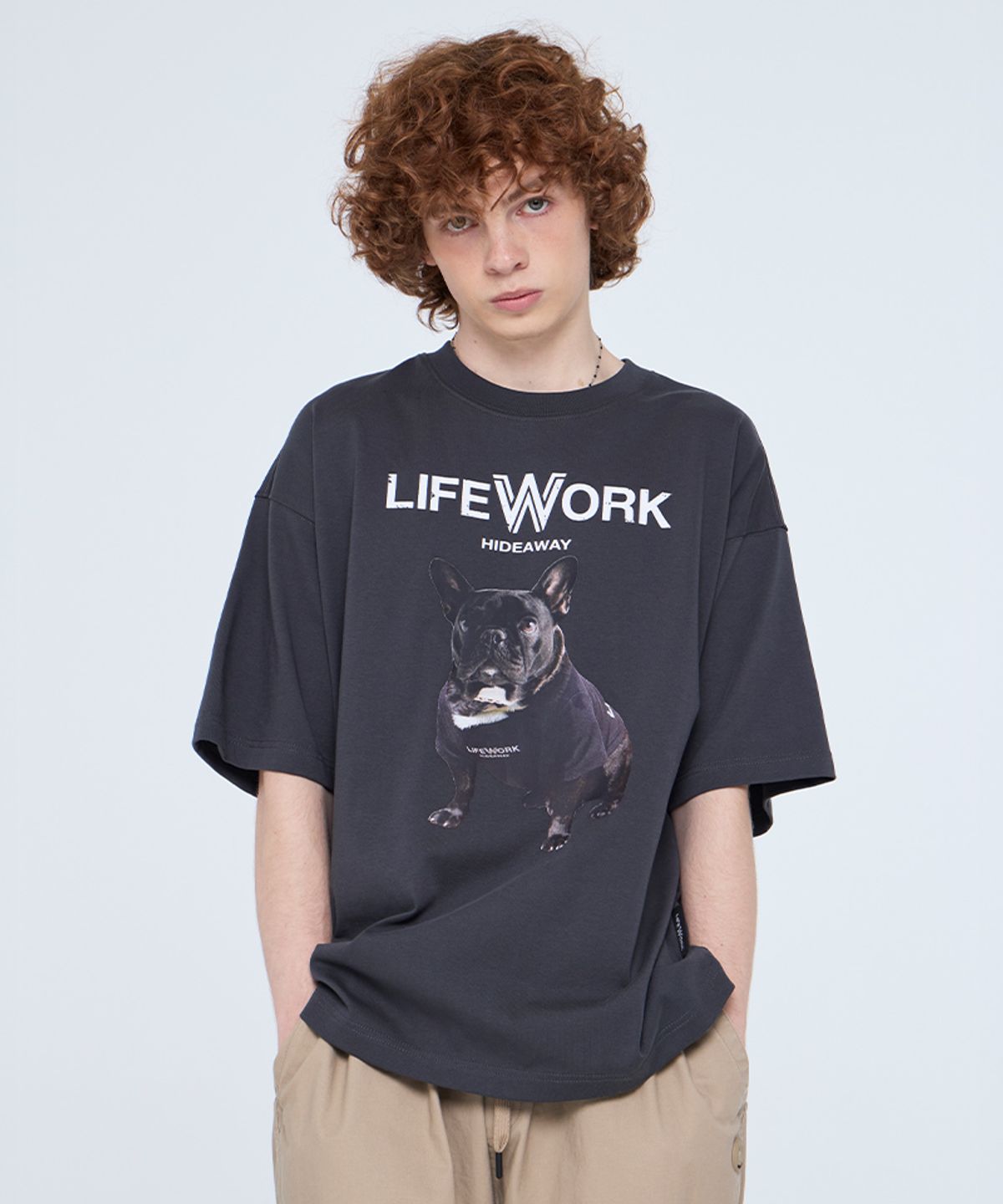 라이프워크(LIFEWORK) 라독 실사 프린트 반팔 티셔츠