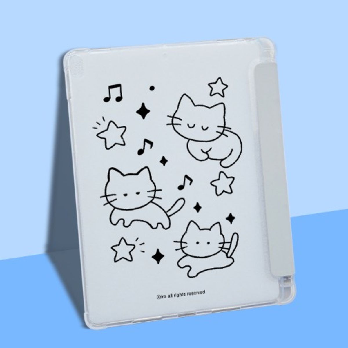 이레케이스앤굿즈(IRECASEGOODS) 귀여운 꿈냥이 갤럭시탭 아이패드 애플펜슬 수납가능 풀커버 케이스