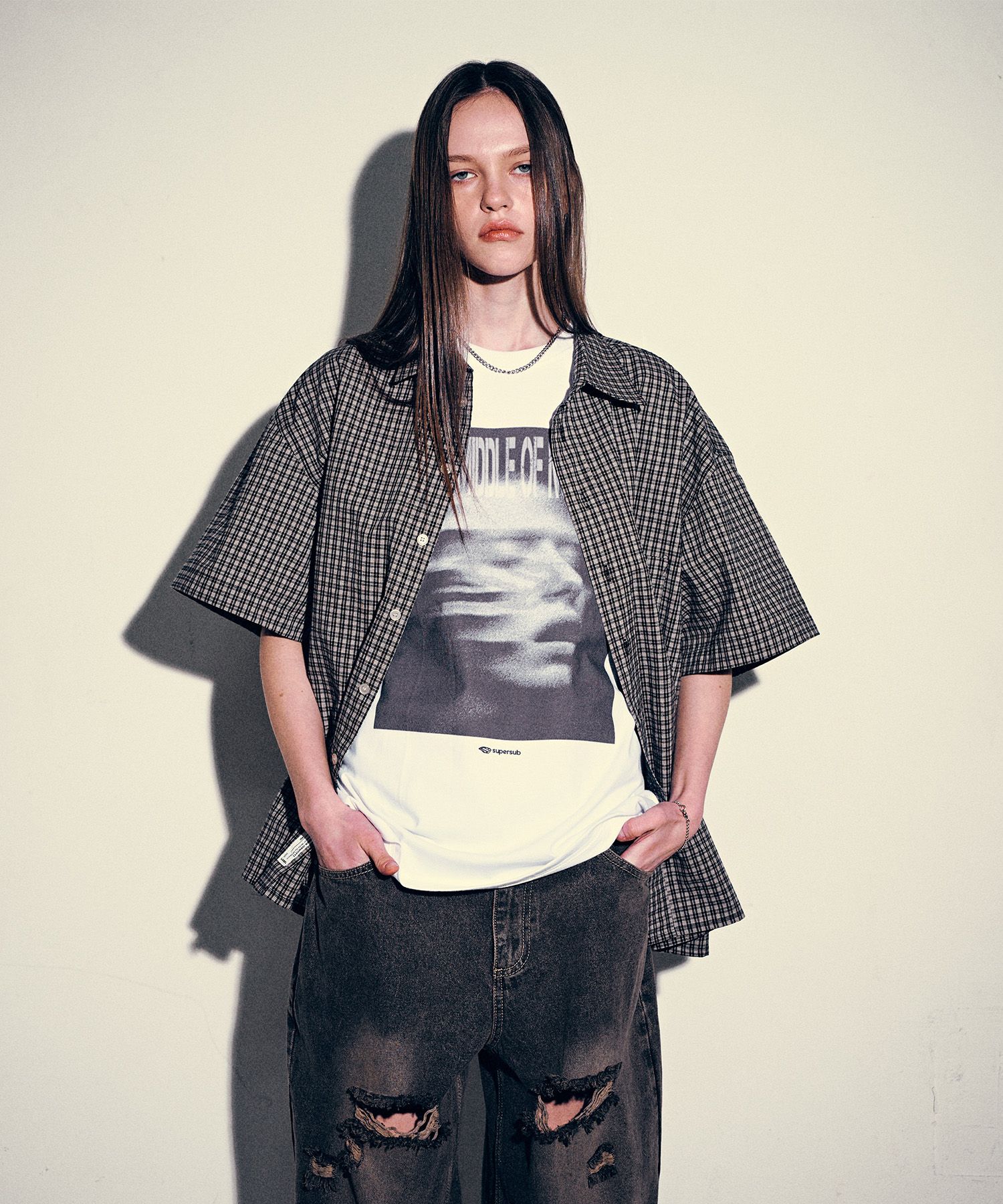 SUPERSUB ♥ NowHere Short Sleeve T-Shirt /追跡付 MUSINSA公式 | SUPERSUB NowHere Short Sleeve T-Shirt - White