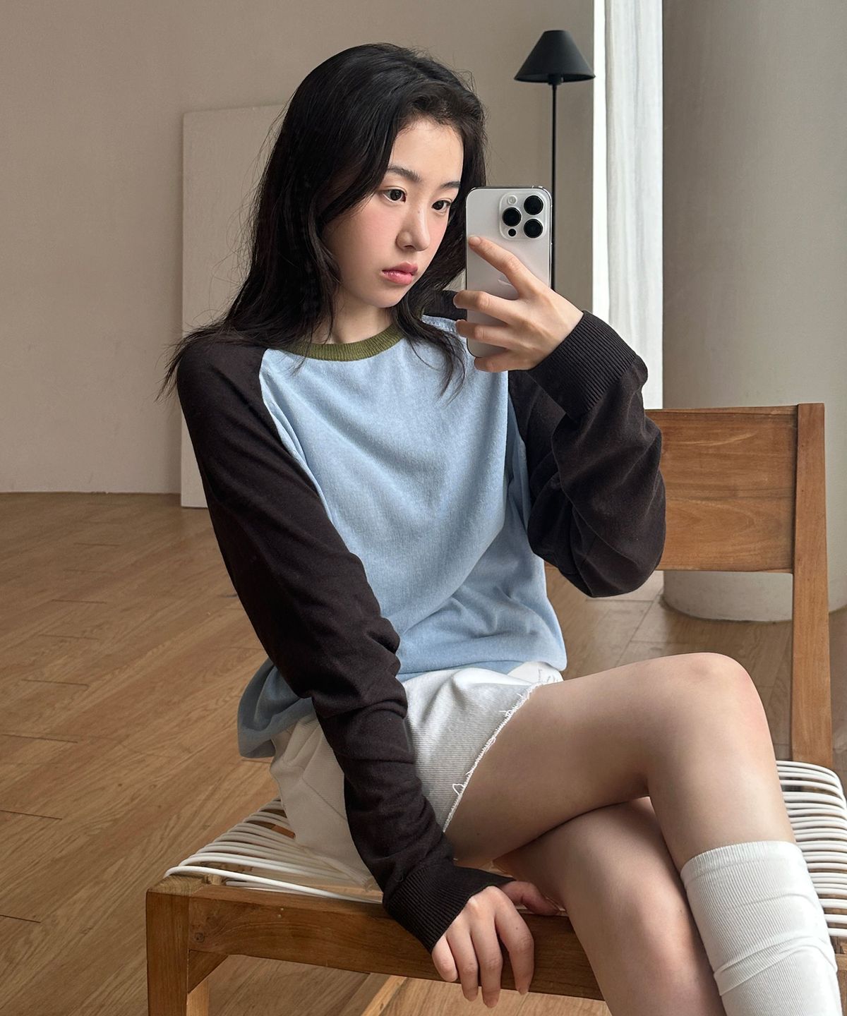 앤니즈(ANDNEEDS) Peter raglan knit (sky blue)