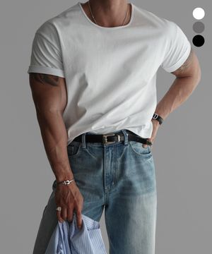 크롭 레이어드 티셔츠 MINIMAL [3COLOR]