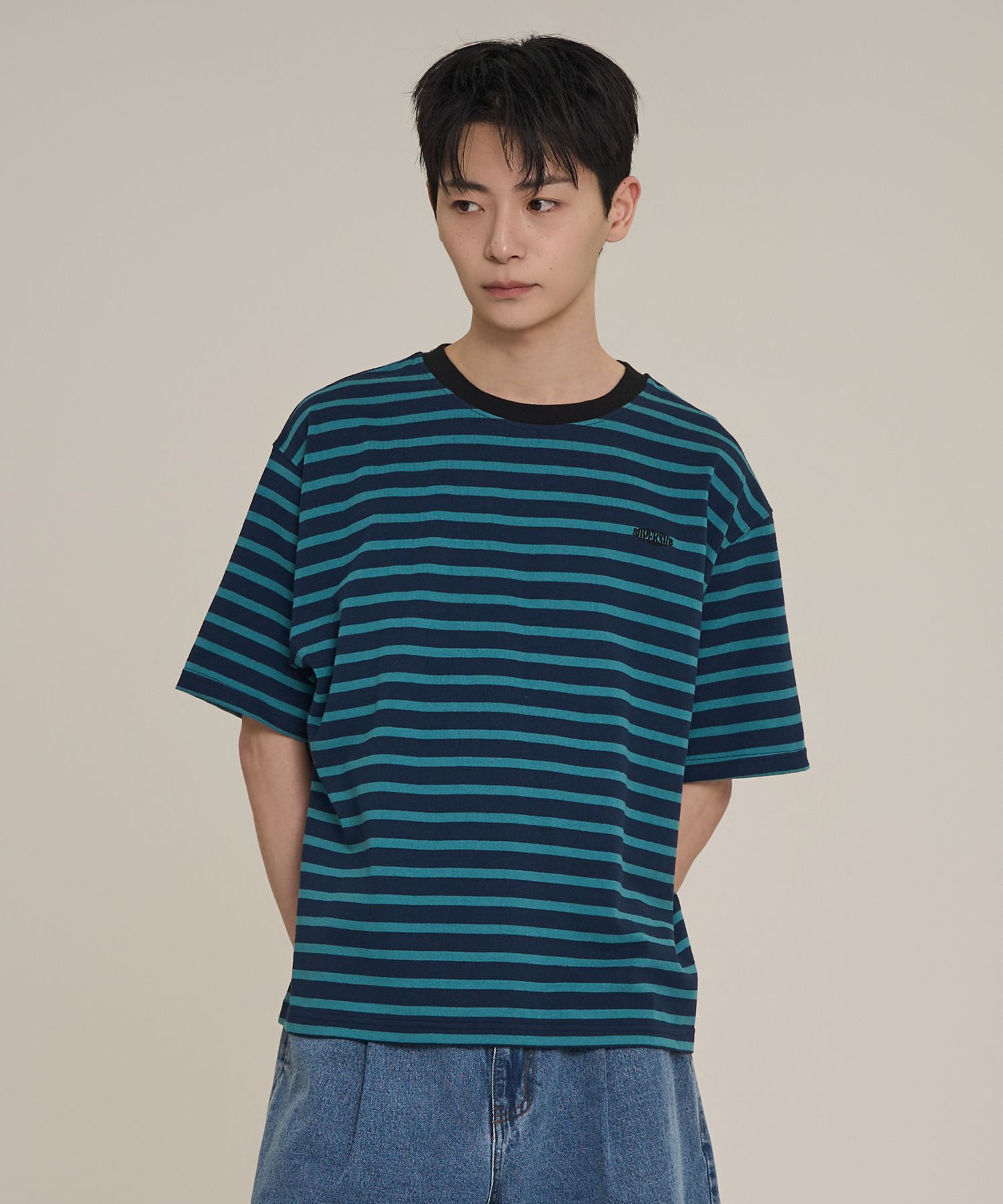 SUPERSUB ♥ overfit striped short sleeve t-shirt MUSINSA | SUPERSUB 10 count overfit striped short sleeve t