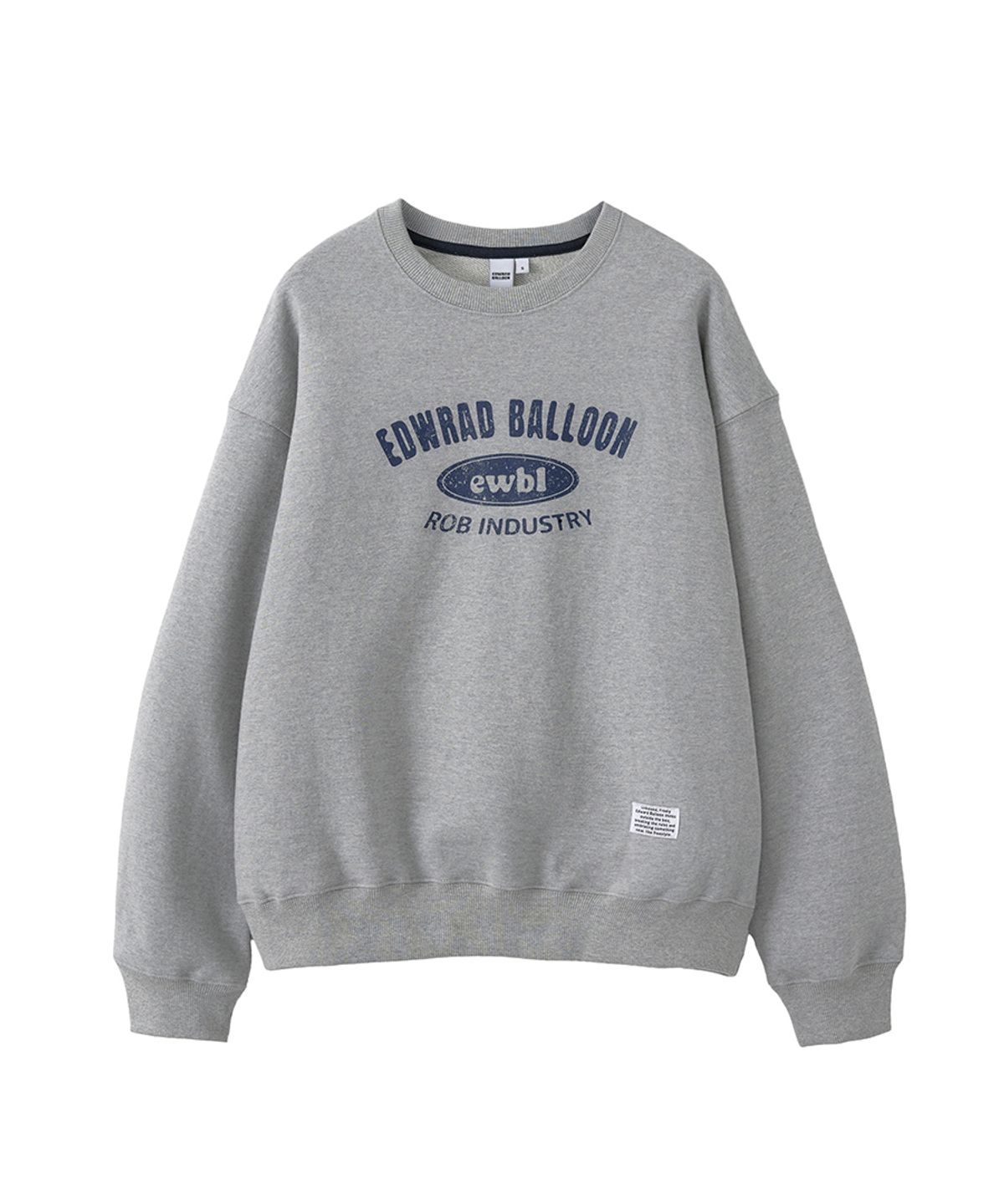 에드워드벌룬(EDWARD BALLOON) Sweatshirt with Crack logo - Melange gray