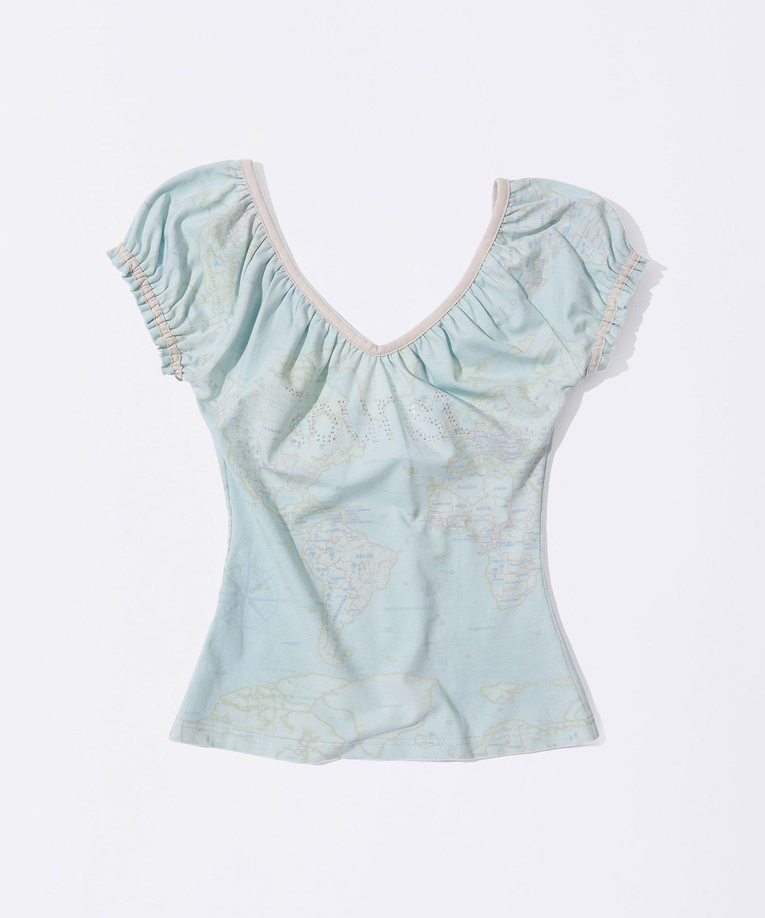 Tシャツ・カットソー [SCULPTOR] Tourist Scoop Back Tee Baby Blue SC25S286BL MUSINSA | SCULPTOR Tourist Scoop Back Tee Baby Blue