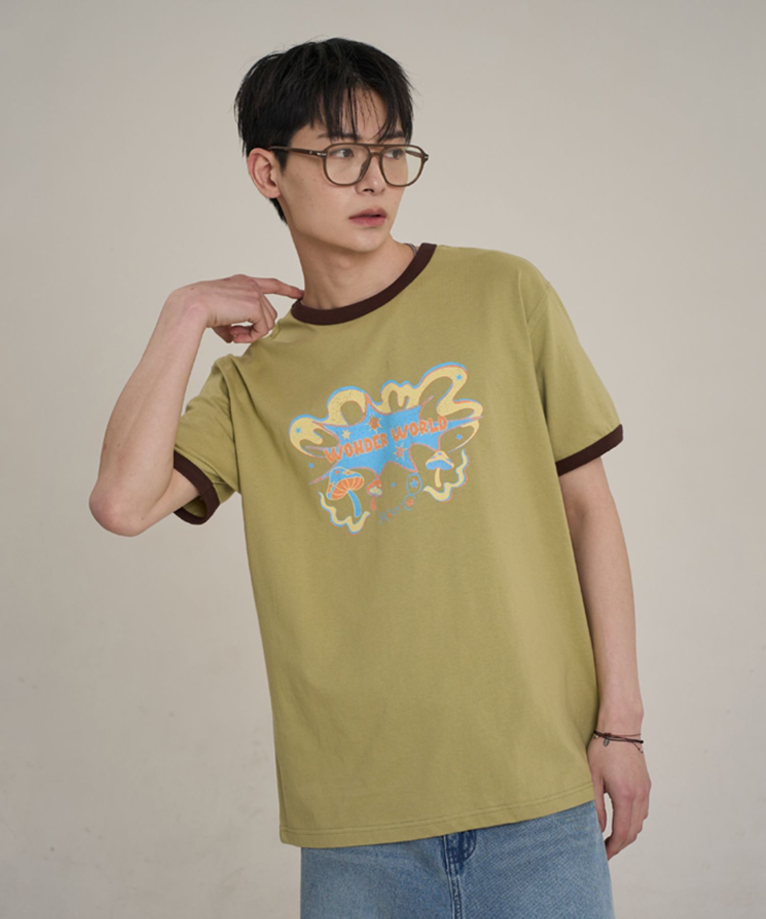 SUPERSUB ♥ Wonderworld Ringer Short Sleeve T-shirt MUSINSA | SUPERSUB Wonderworld Ringer Short Sleeve T-Shirt