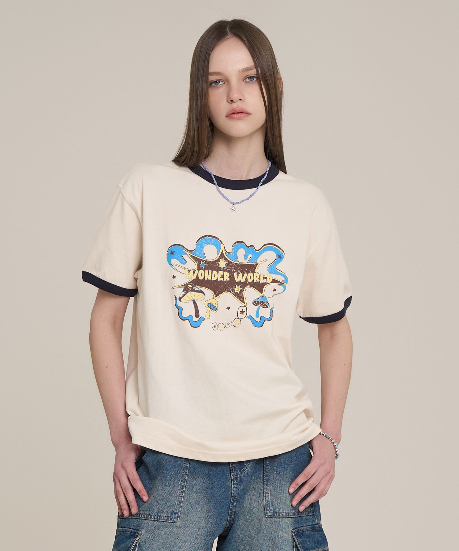 SUPERSUB ♥ Wonderworld Ringer Short Sleeve T-shirt MUSINSA | SUPERSUB Wonderworld Ringer Short Sleeve T-Shirt