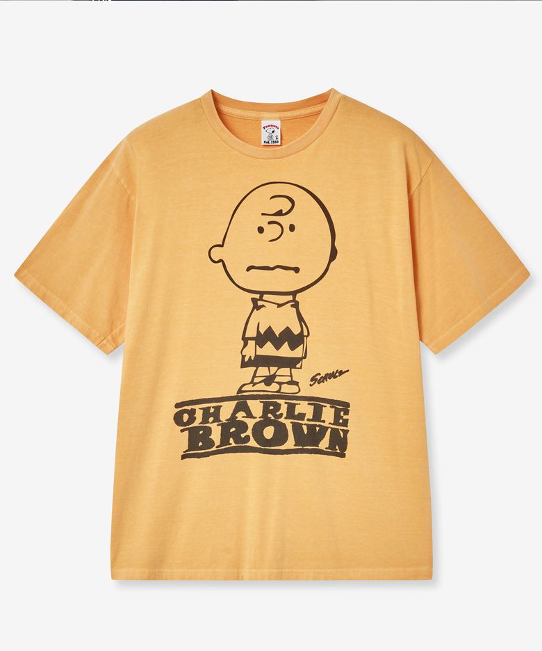 찰리 브라운 피그먼트 티셔츠 (YELLOW)