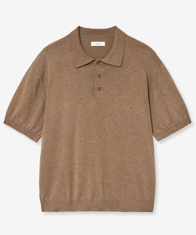 쿨 워셔블 폴로 니트 (BROWN)