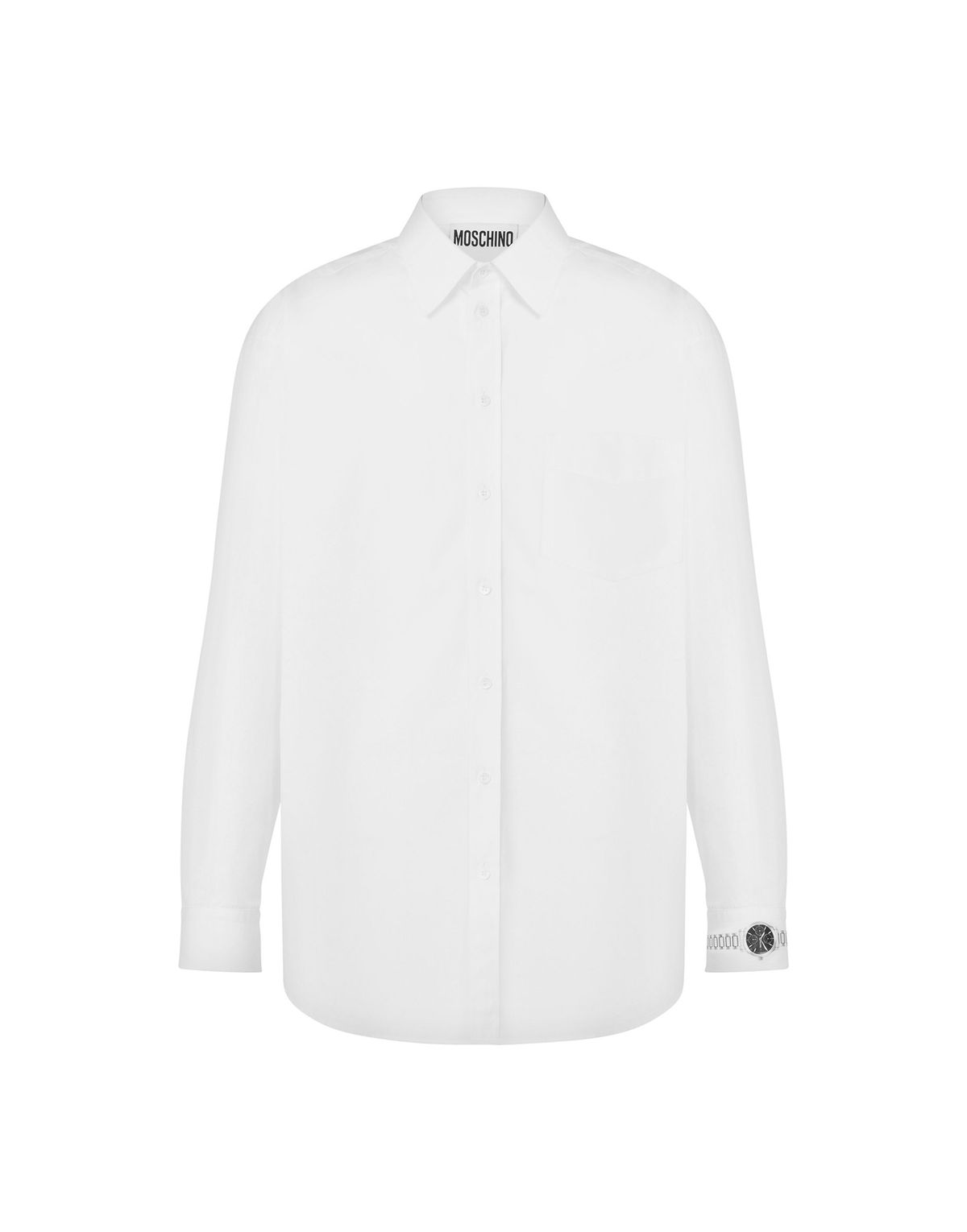 모스키노(MOSCHINO) 손목시계 프린트 포플린 셔츠