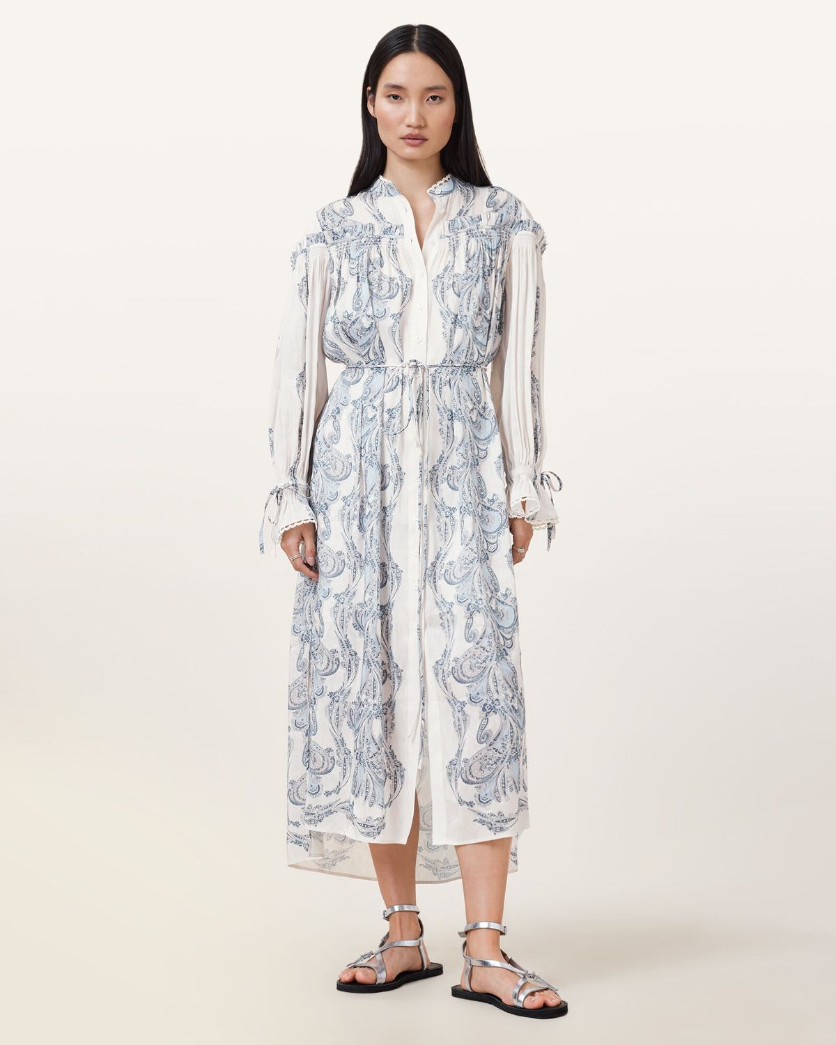 올세인츠(ALLSAINTS) 델핀 셔츠 원피스 W356DC-9947