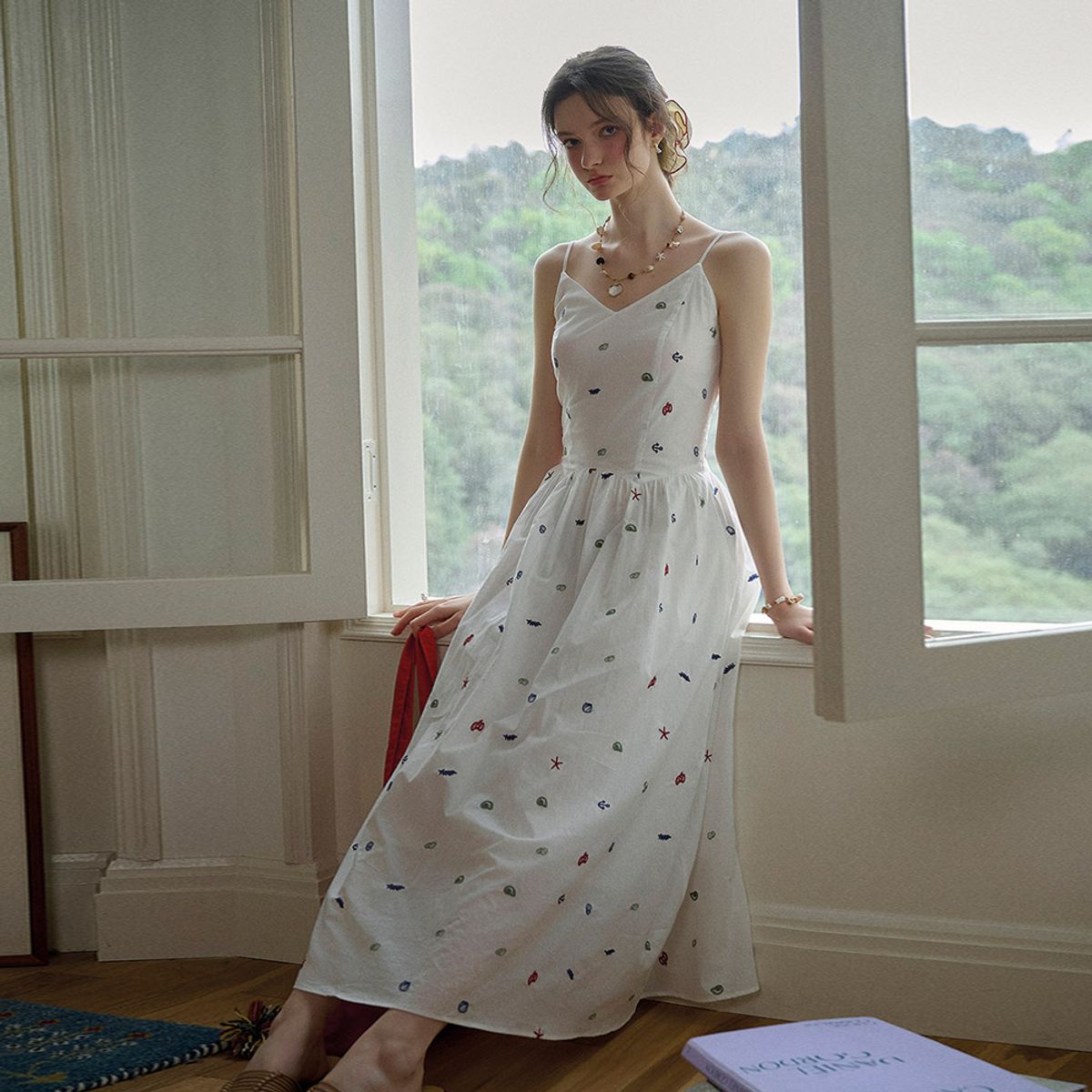심플레트로(SIMPLE RETRO) SR_Thin resort slip dress