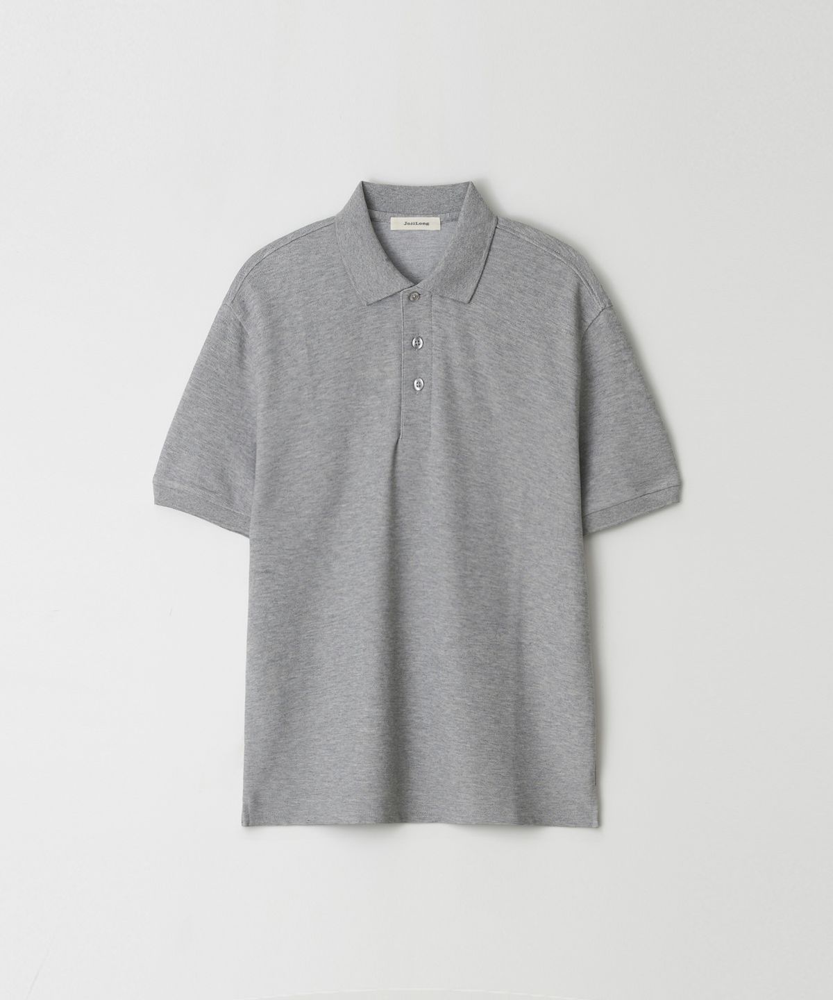 조질롱(JOJILONG) JN156 Pique Three Button Polo T-Shirt - MELLANGE GREY