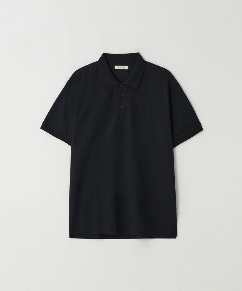 JN156 Pique Three Button Polo T-Shirt - BLACK