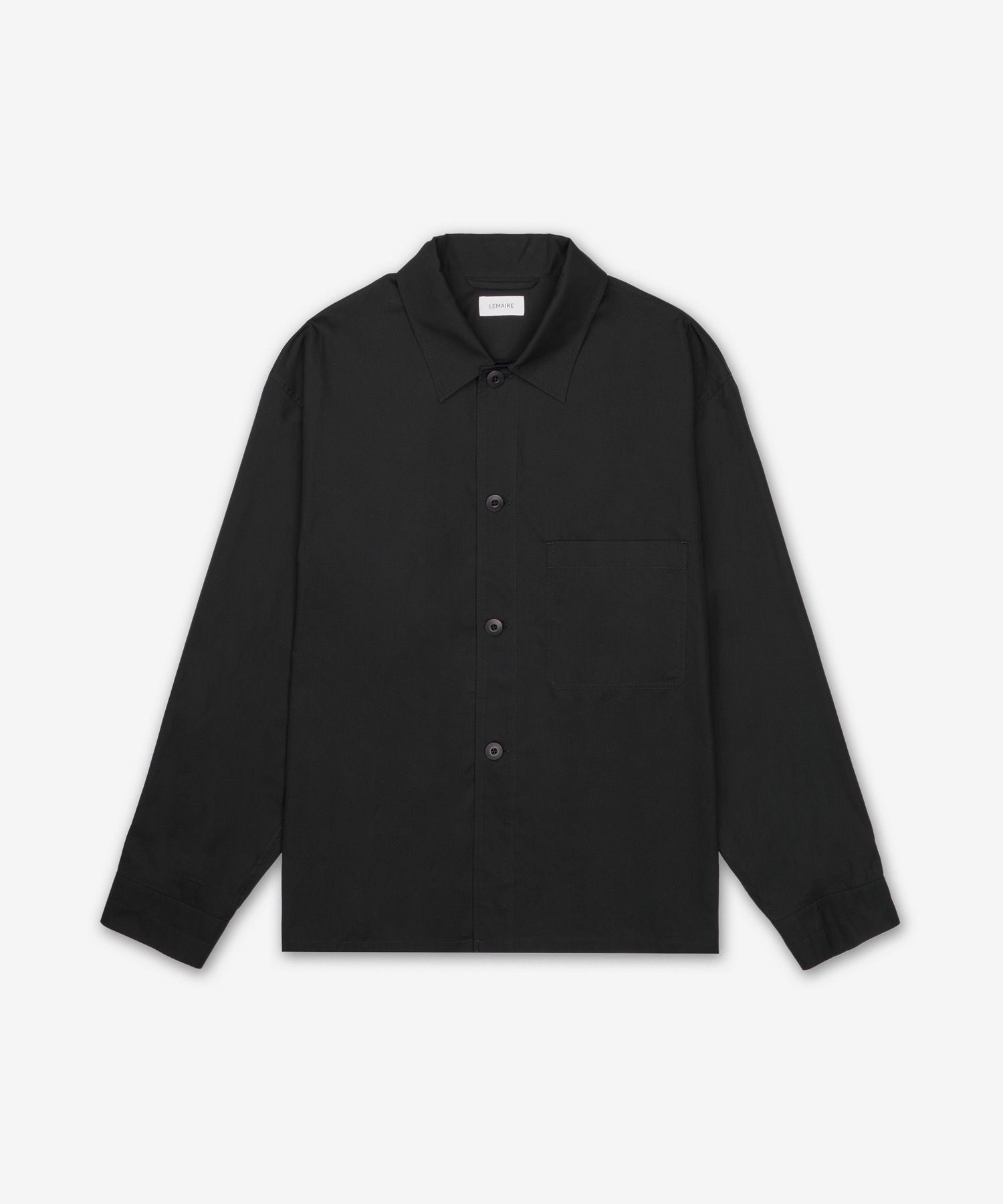 【新品未着用】LEMAIRE 25SS PYJAMA SHIRT CAVIAR Lemaire Caviar Relaxed Pyjama Shirt Black SH1177