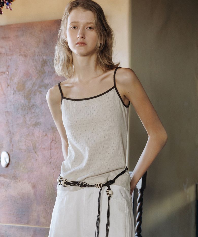 Punching ringer sleeveless (oatmeal)
