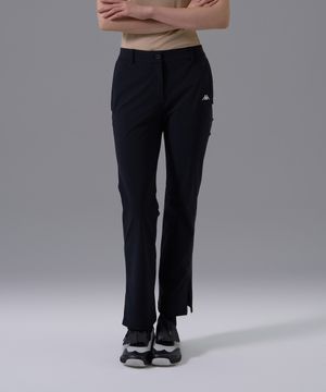 골프 밑단트임 슬릿팬츠 여성 블랙