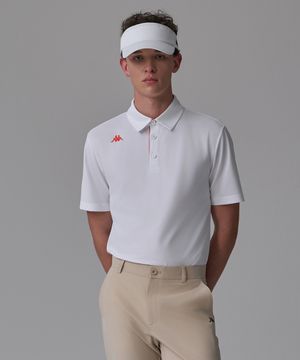 골프 폴로 피케 반팔티셔츠 남성 화이트