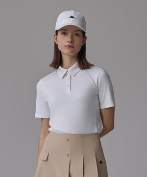 골프 솔리드 반팔티셔츠 여성 화이트