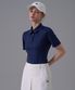 골프 솔리드 반팔티셔츠 여성 네이비