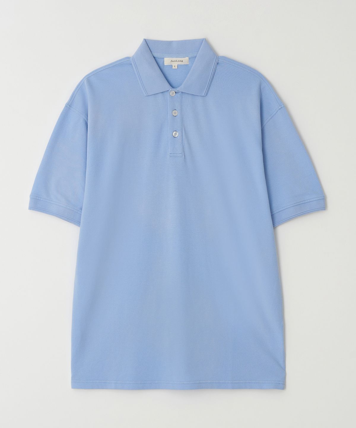 조질롱(JOJILONG) JN157 Vintage Dyed Polo1/2 Shirt - SKY BLUE