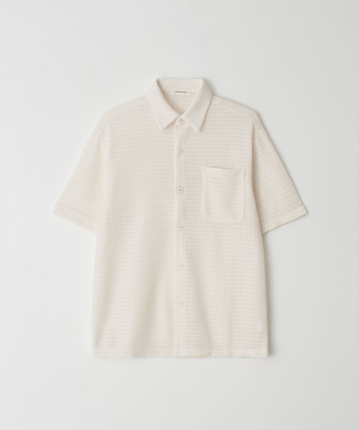 조질롱(JOJILONG) JN162 Crochet Nep 1/2 Shirt - BEIGE