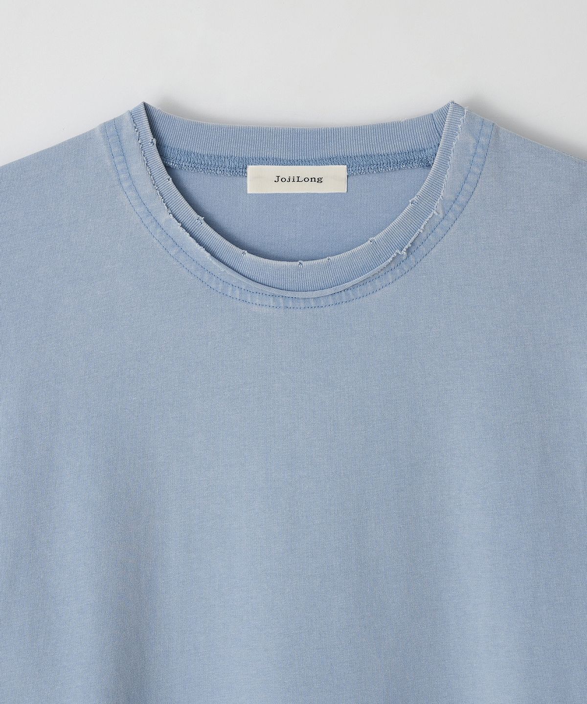 조질롱(JOJILONG) JN103 Distress Old T-Shirt - SKY BLUE