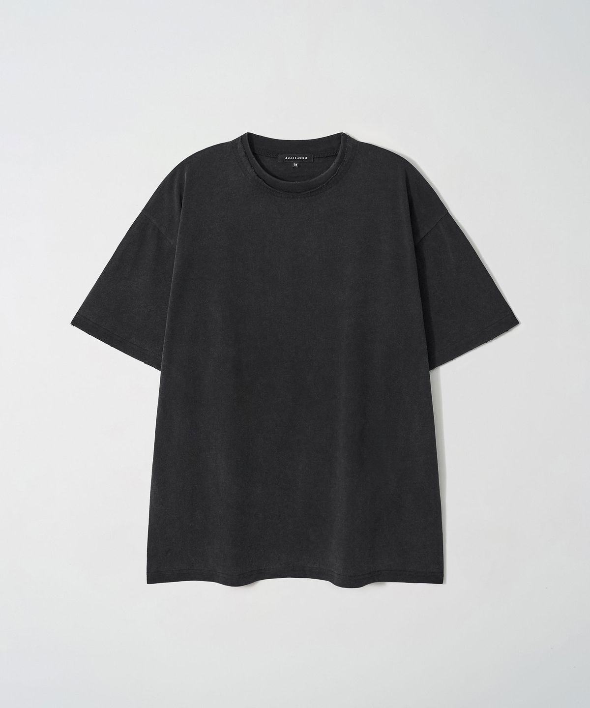 조질롱(JOJILONG) JN103 Distress Old T-Shirt - BLACK