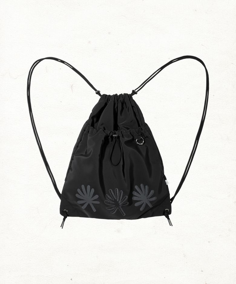 DD layer symbol gym sack string bag (BLACK)