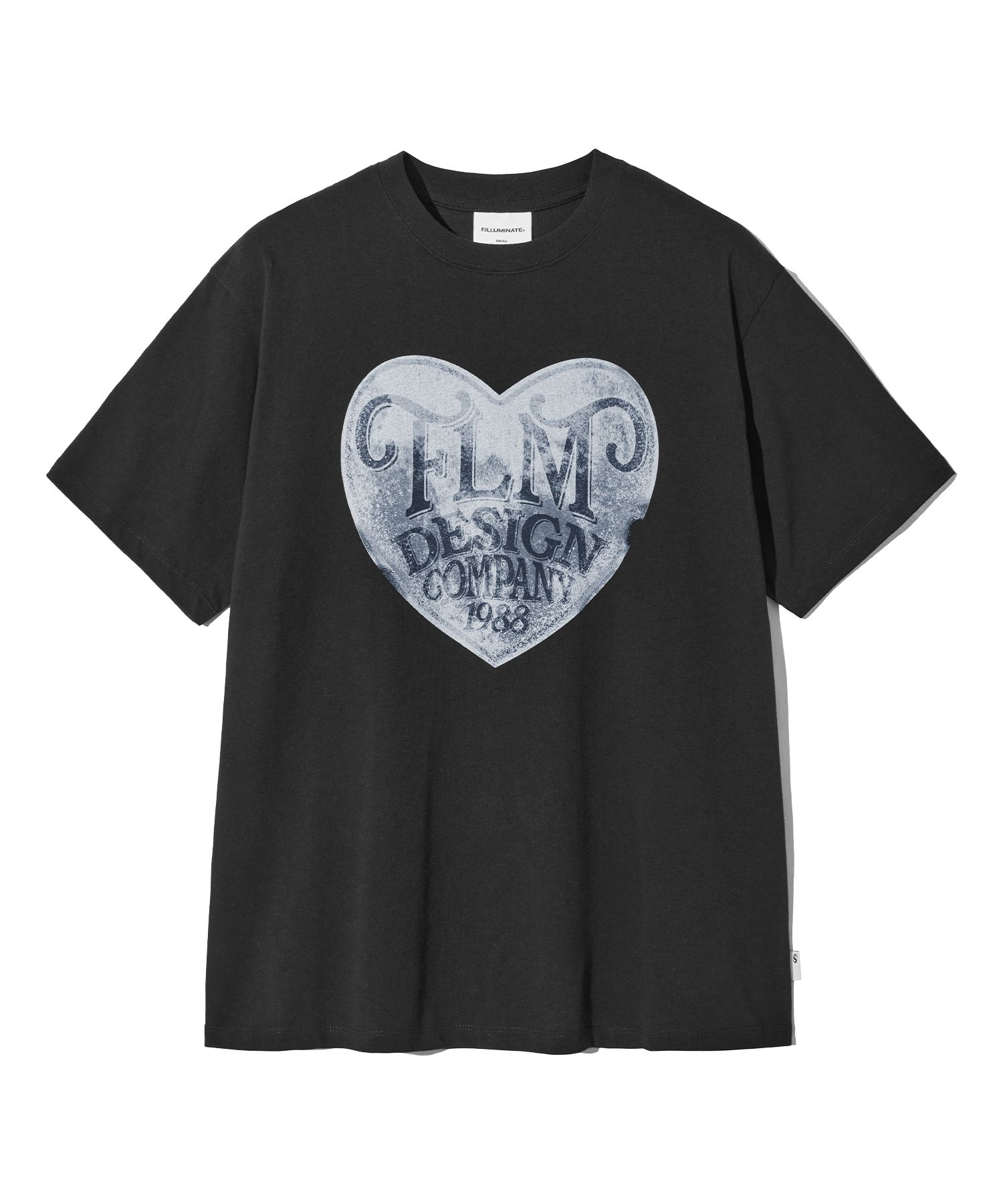 Tシャツ・カットソー [FILLUMINATE] FLM Vintage Heart Graphic T-Shirt MUSINSA | FILLUMINATE FLM Vintage Heart Graphic Tee-Black