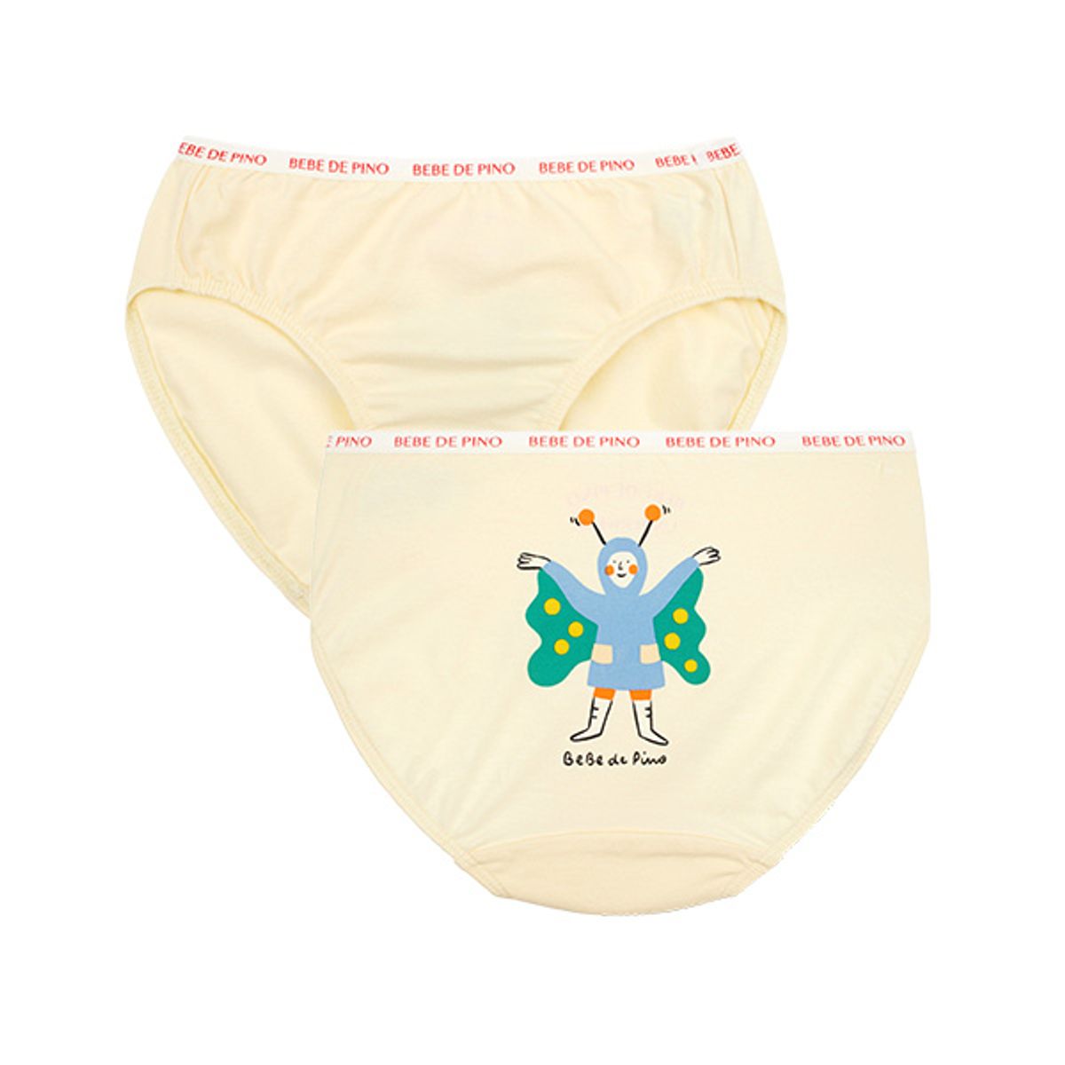 베베드피노 언더웨어(BEBEDEPINO UNDERWEAR) 여아바닐라버터플라이삼각팬티_BU51UP402