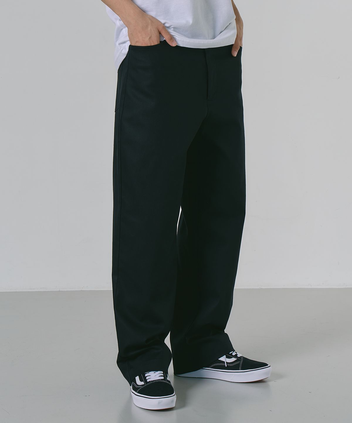 엘엑스티(LXT) For Summer 세미 와이드 냉감 코튼 치노 팬츠 [Black]