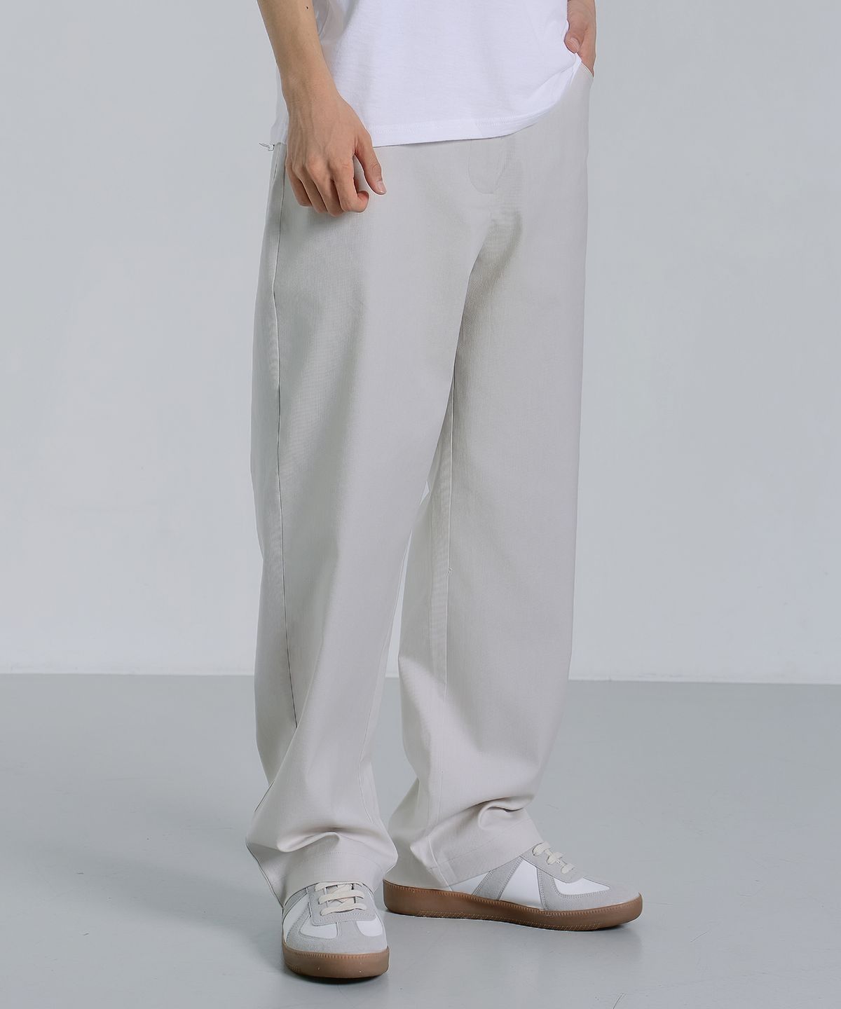 엘엑스티(LXT) For Summer 세미 와이드 냉감 코튼 치노 팬츠 [Grey]