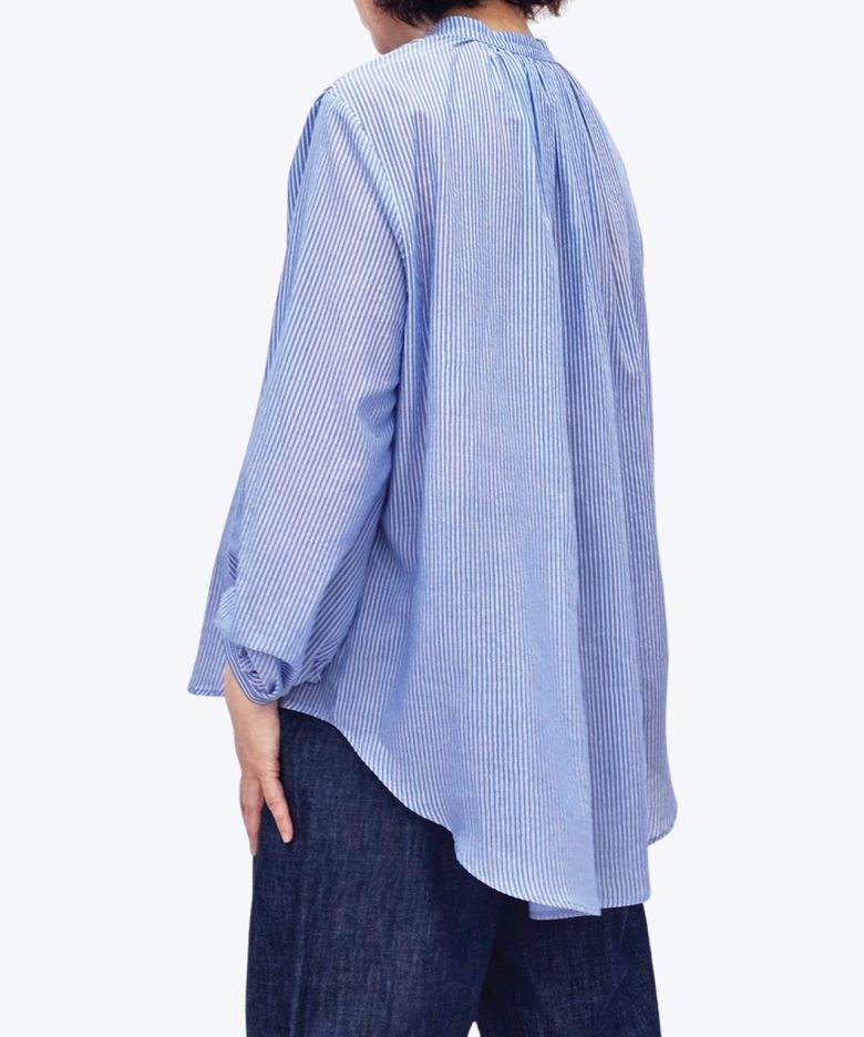 더블칠팔구 25 ss 핀 스트라이프 셔츠 ( 블랙 / 블루 ) 2컬러
