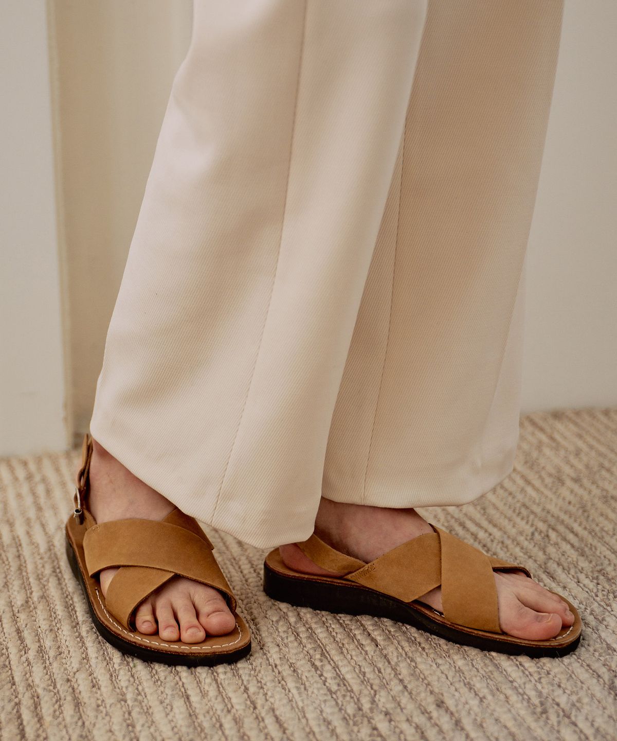 예루살렘 샌들(JERUSALEM SANDALS) 92BNN ELAN BUCKLE-TAN (엘란 버클)
