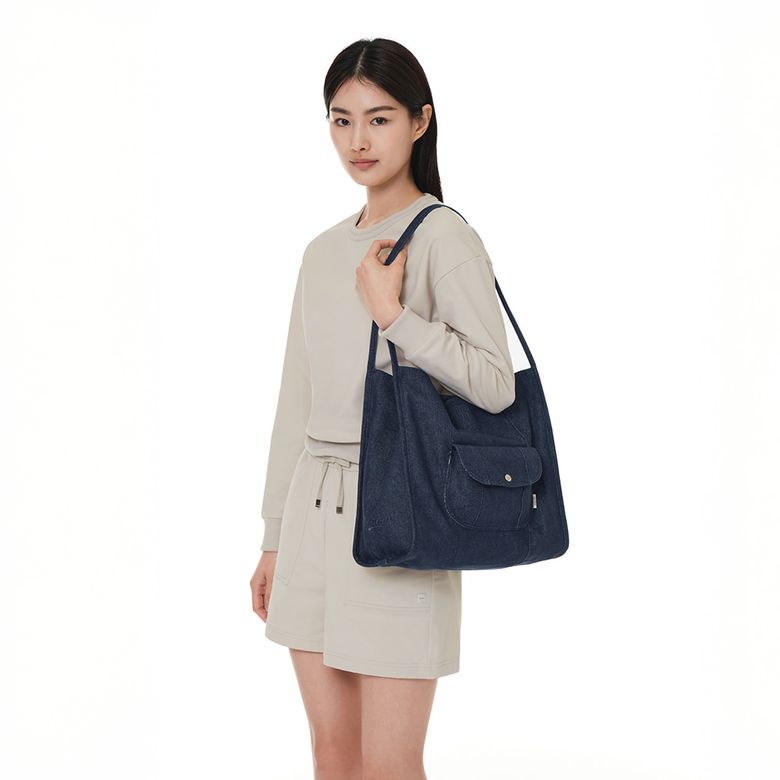 데님 포켓 숄더백
