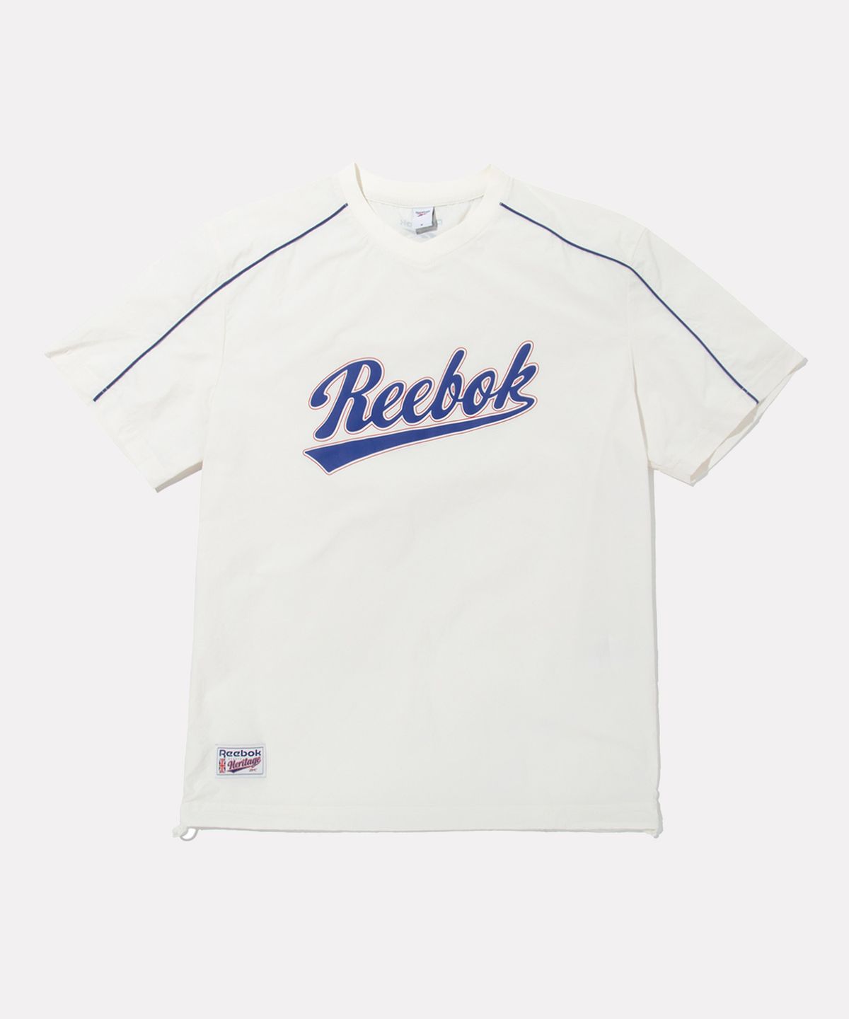 리복(REEBOK) 뉴베이직 레터링 반팔 피스테 - 화이트