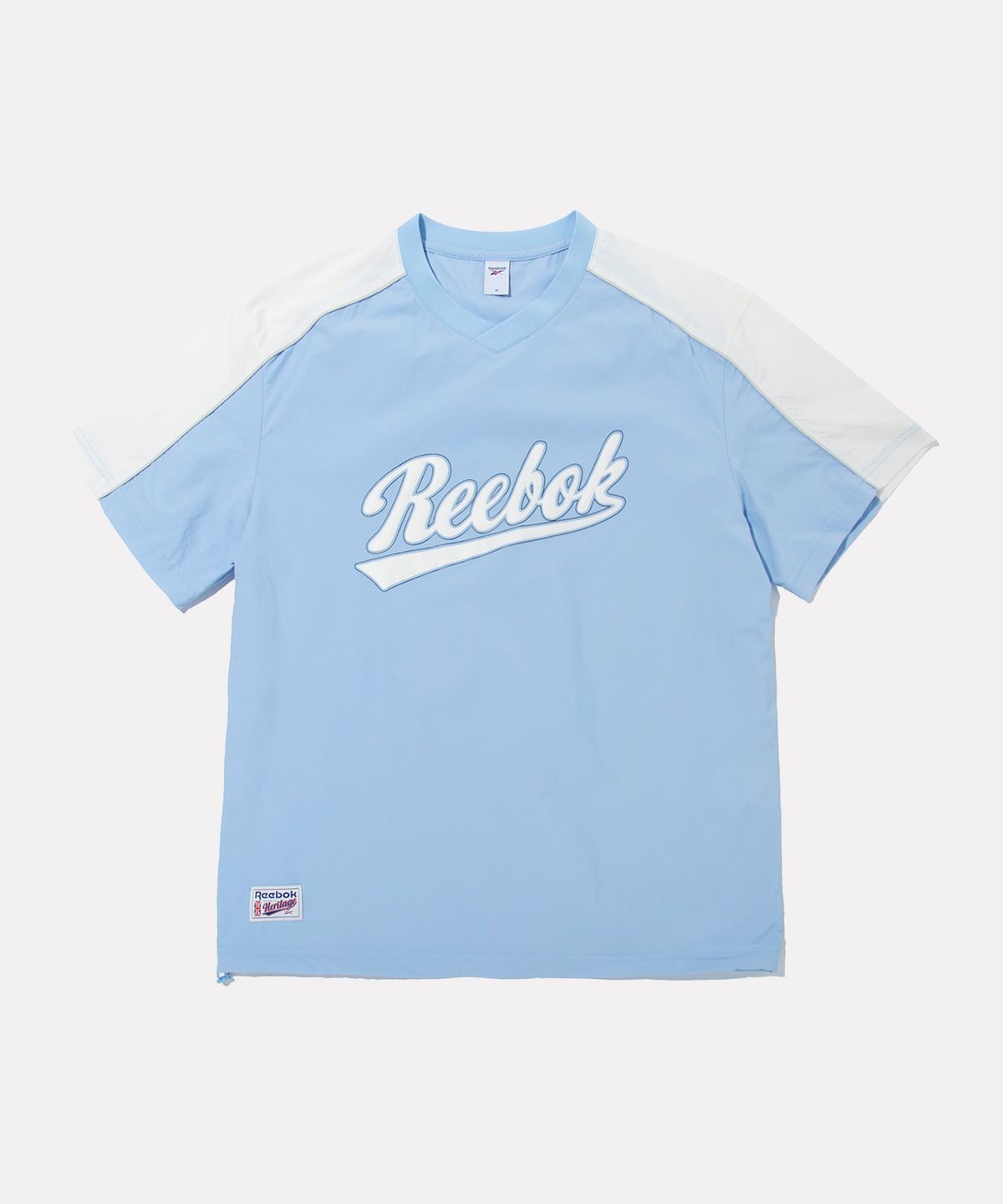리복(REEBOK) 뉴베이직 레터링 반팔 피스테 - 블루