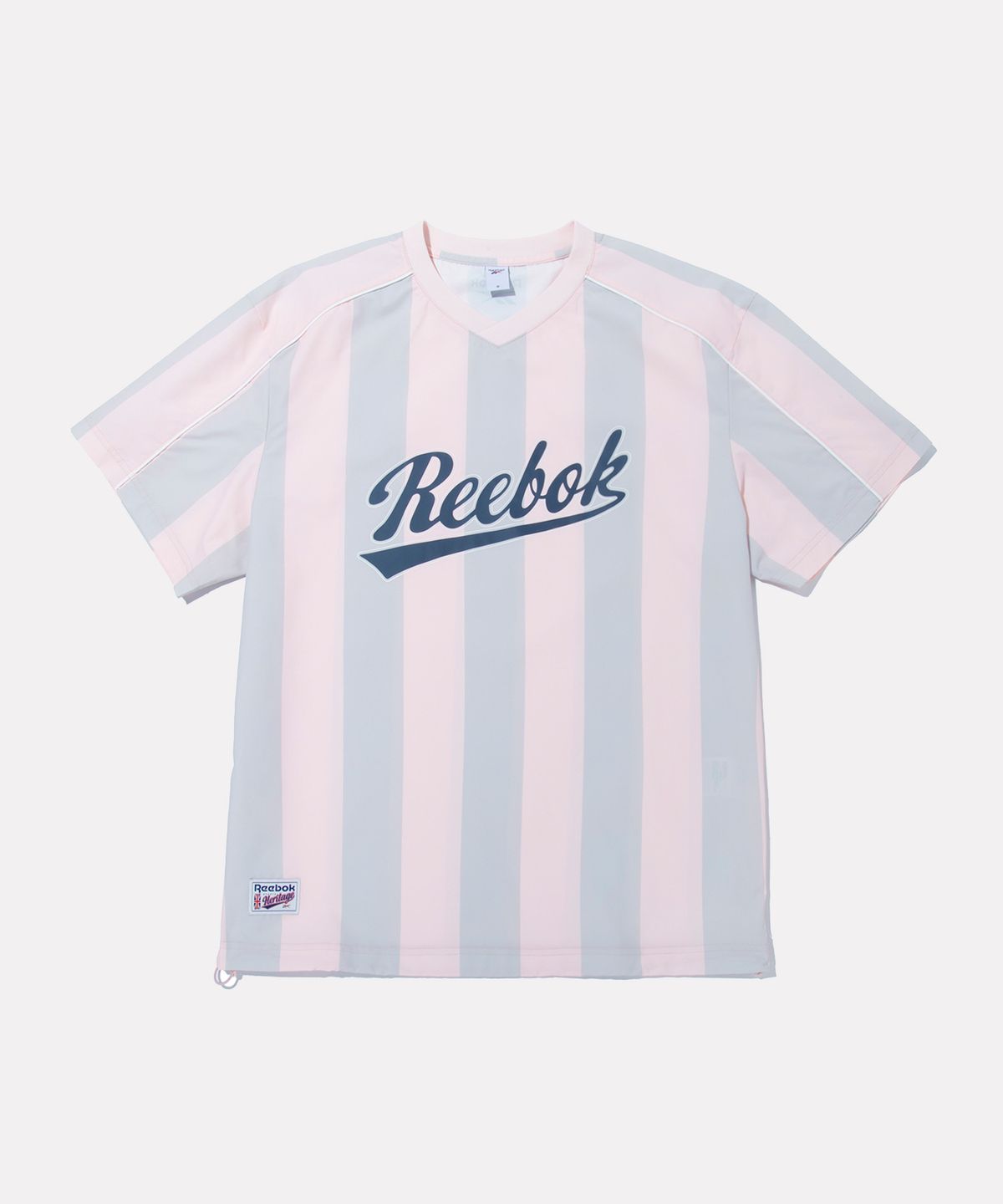 리복(REEBOK) 뉴베이직 레터링 반팔 피스테 - 핑크