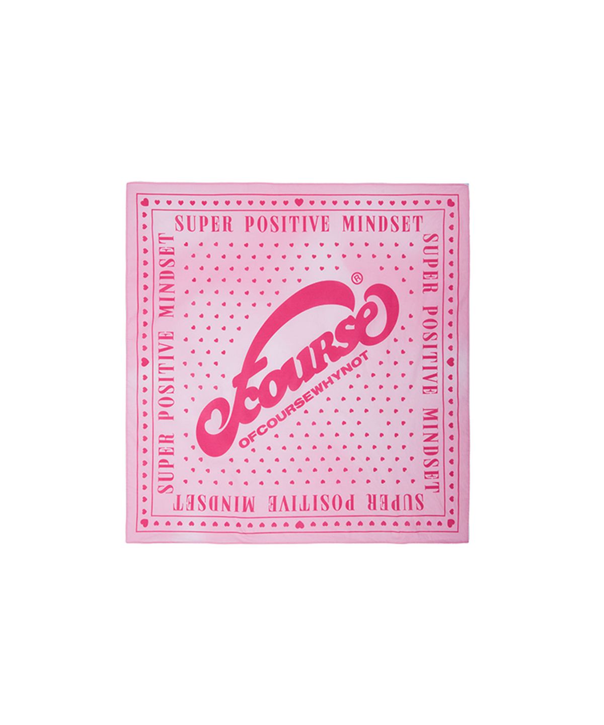 오브콜스와이낫(OFCOURSEWHYNOT) VIBE CHECK BANDANA_PINK