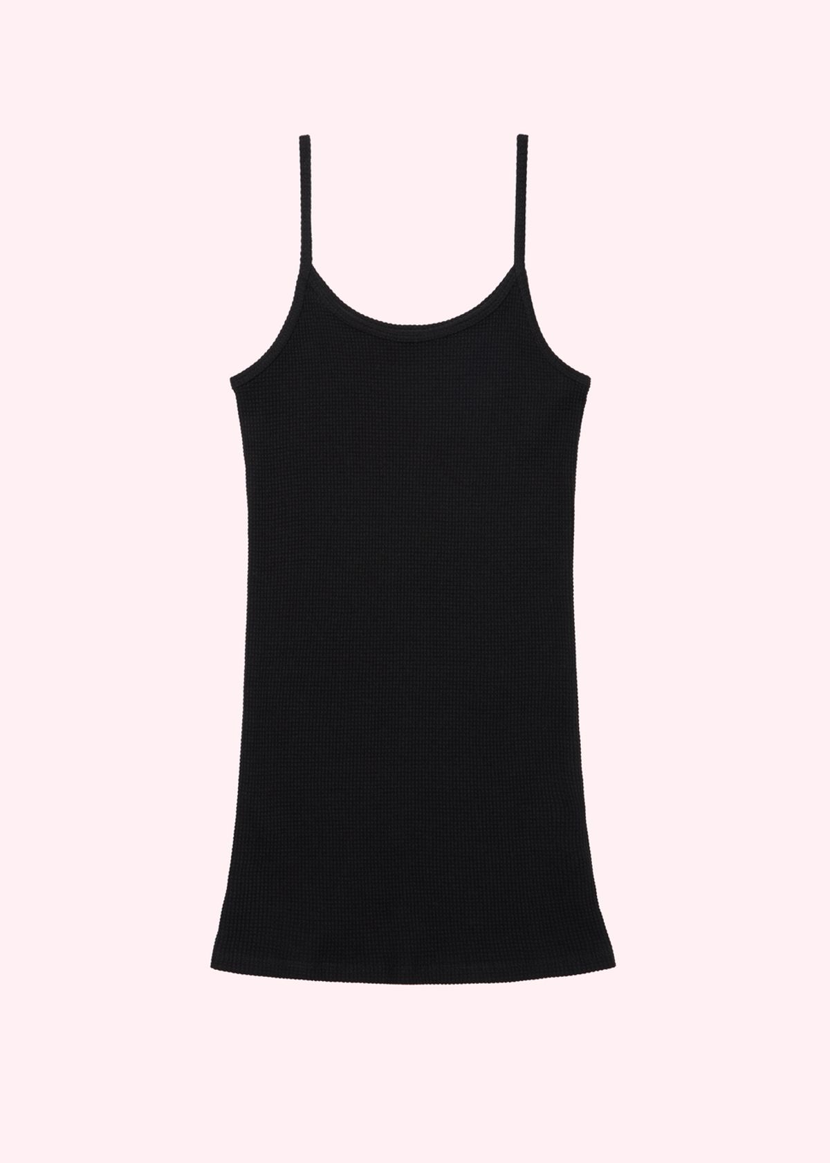 어텐즈(ATTENDS) Waffle sleeveless shirt (black)