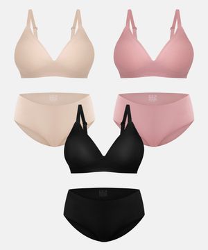 [3PACK] 젤리 탄탄 심리스 브라 팬티 세트