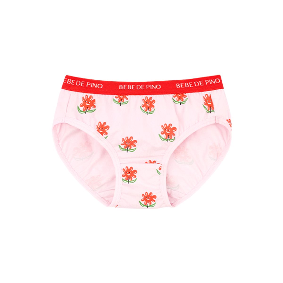 베베드피노 언더웨어(BEBEDEPINO UNDERWEAR) 여아핑크스마일플라워삼각팬티_BU41UP409